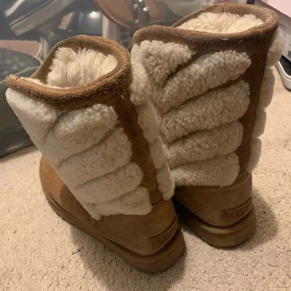 UGG Tania Chevron Shearling Fur Bootie